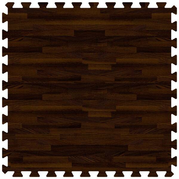 Groovy Mats Walnut 24 in. x 24 in. Comfortable Wood Grain Mat (100 sq.ft. / Case)