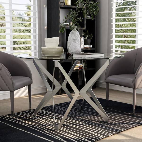 Round Champagne Glass Top Dining Table, Wayfair Dining Room Table And Chairs Round Shaped Legs