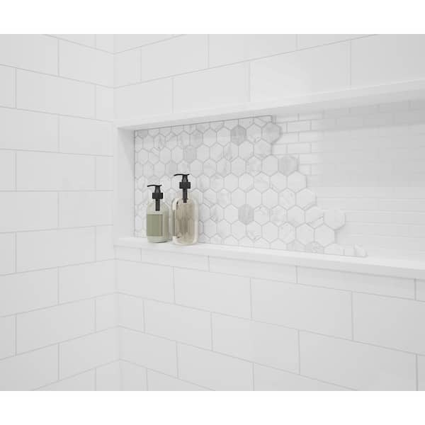 Bootz Industries - Aloha ShowerCast 60 in. L x 30 in. W x 76 in. H 4-Piece Alcove Shower Kit with Nextile Shower Wall and RH Shower Pan