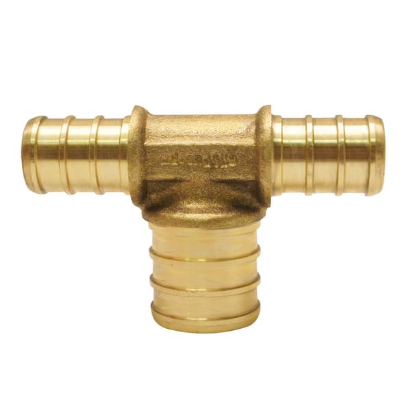 Apollo 1/2 in. x 1/2 in. x 3/4 in. Brass PEX-B Barb Reducing Tee