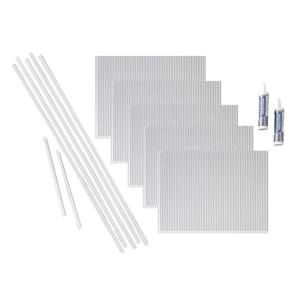 Reviews for Fasade Rib 18 in. x 24 in. Matte White Vinyl Decorative ...