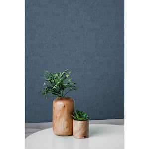 Leather Effect Imitation Blue Vinyl type 2 Non-Pasted Strippable Wallpaper Roll (Cover 60.75 sq. ft.)