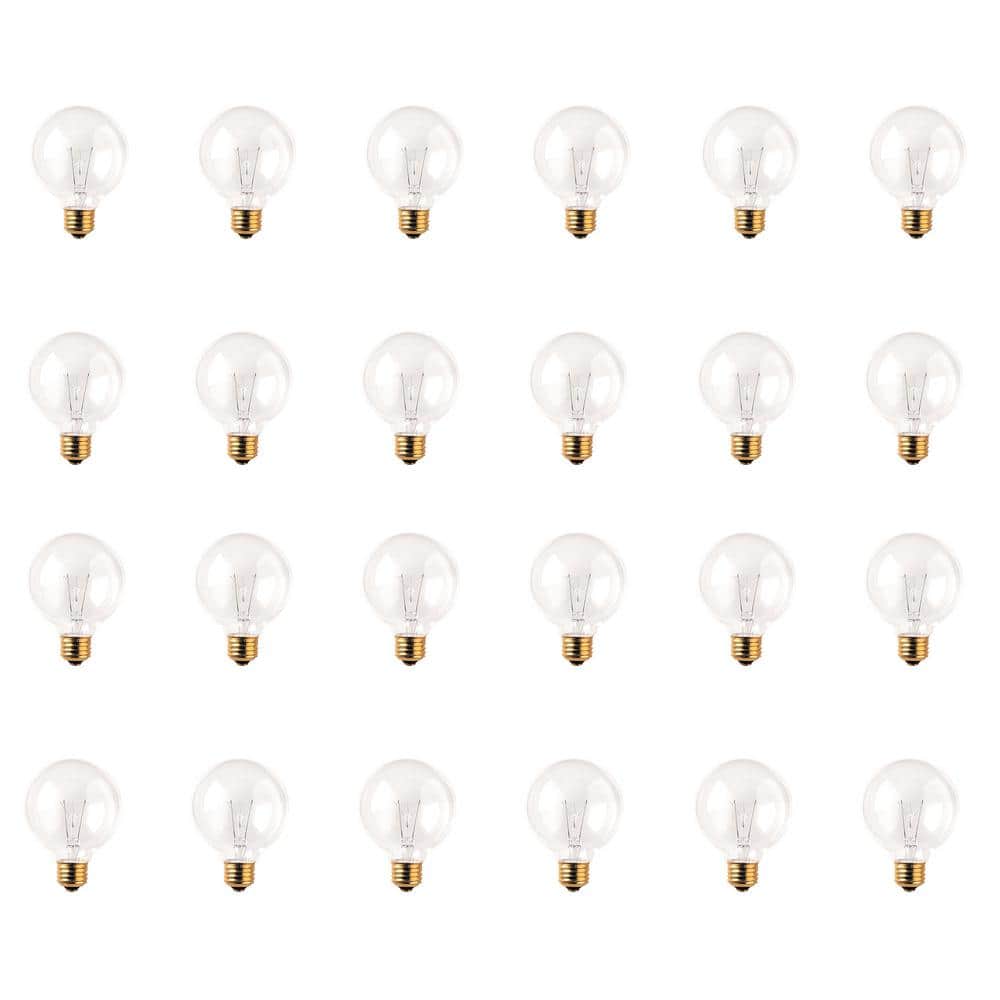 25-Watt Warm White Light G25 (E26) Medium Screw Base Dimmable Clear Incande