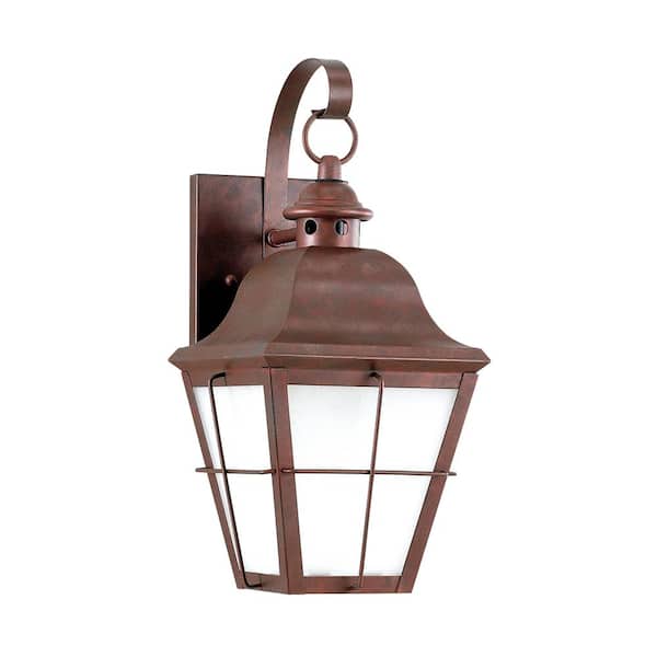 Generation Lighting Chatham 1-Light Weathered Copper Outdoor 14.5 in. Wall Lantern Sconce