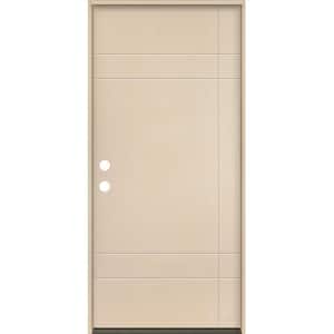 SUMMIT Modern 36 in. x 80 in. Right-Hand/Inswing 10-Grid Solid Panel Unfinished Fiberglass Prehung Front Door