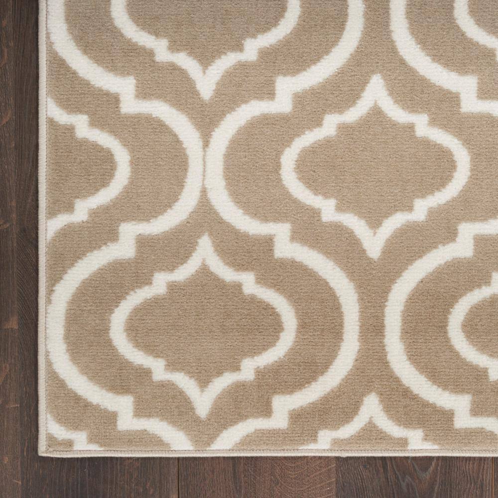 Taupe Synthetic Trellis Rectangular Area Rug 8' x 10'