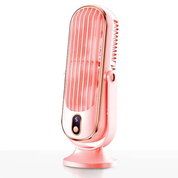 Space Cooling Fan With Digital Display in Pink