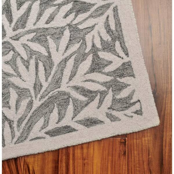 マーサスチュワート SAFAVIEH Martha Stewart Gray/Ivory 5 ft. x 8 ft. Border Abstract