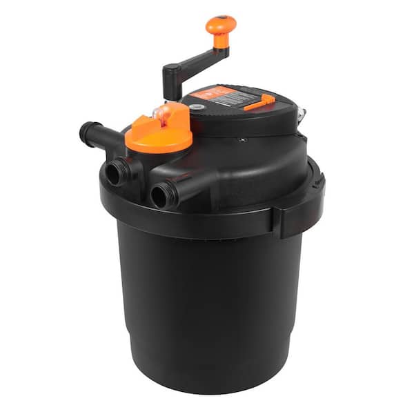 SKYSHALO Bio Pressure Pond Filter up to 1600 Gal. with 13-Watt UV-C Light 1580 GPH Pressurized Biological Pond Filter System
