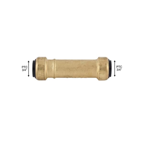 Tectite 3/4 in. Brass Push-To-Connect Slip Repair Coupling FSBC34SL - The Home  Depot