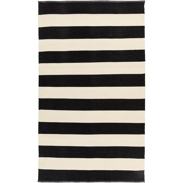 Charon Black Doormat 2 ft. x 3 ft. Indoor/Outdoor Patio Area Rug