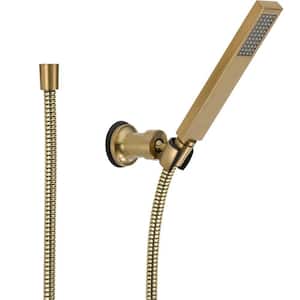Vero 1-Spray Patterns 2.38 in. Wall Mount Fixed Handheld Shower Head in Champagne Bronze
