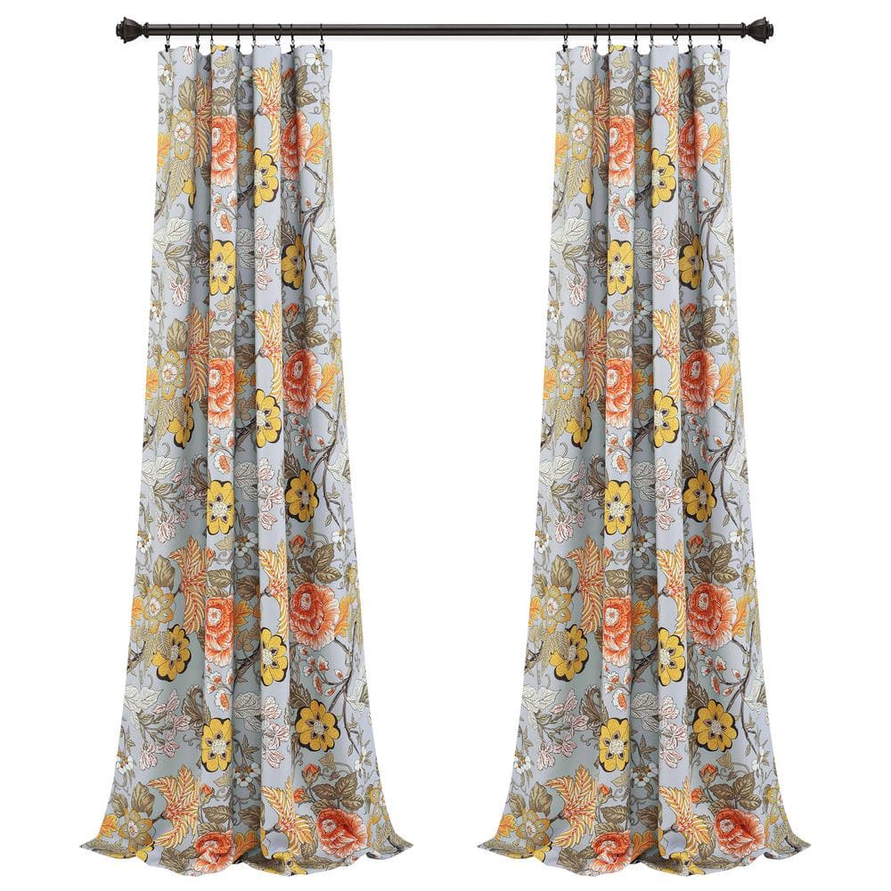 Lush Decor Floral Room Darkening Thermal Curtain Panels (Set of 2)