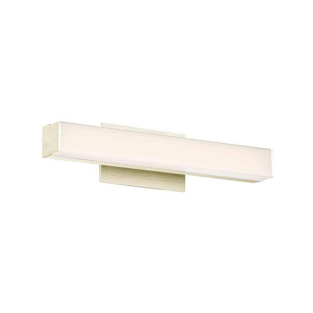 WAC Lighting Brink 18 in. Brushed Brass LED Vanity Light Bar and Wall Sconce,  2700K WS-77618-27-BR The Home Depot