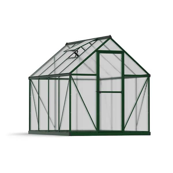CANOPIA by PALRAM Mythos 6 ft. x 8 ft. Green/Clear DIY Greenhouse Kit
