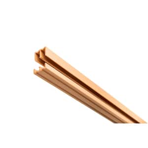 72 in. Tan Plastic Door Track Assembly