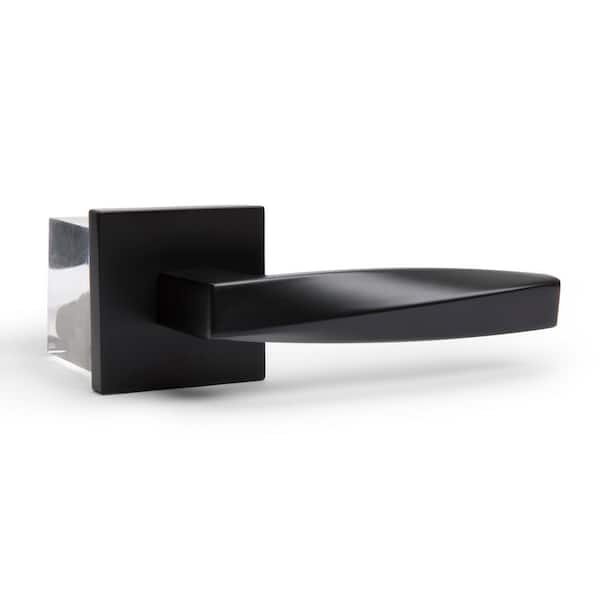 Convex Matte Black Passage Hall/Closet Modern Door Handle (Left Hand)