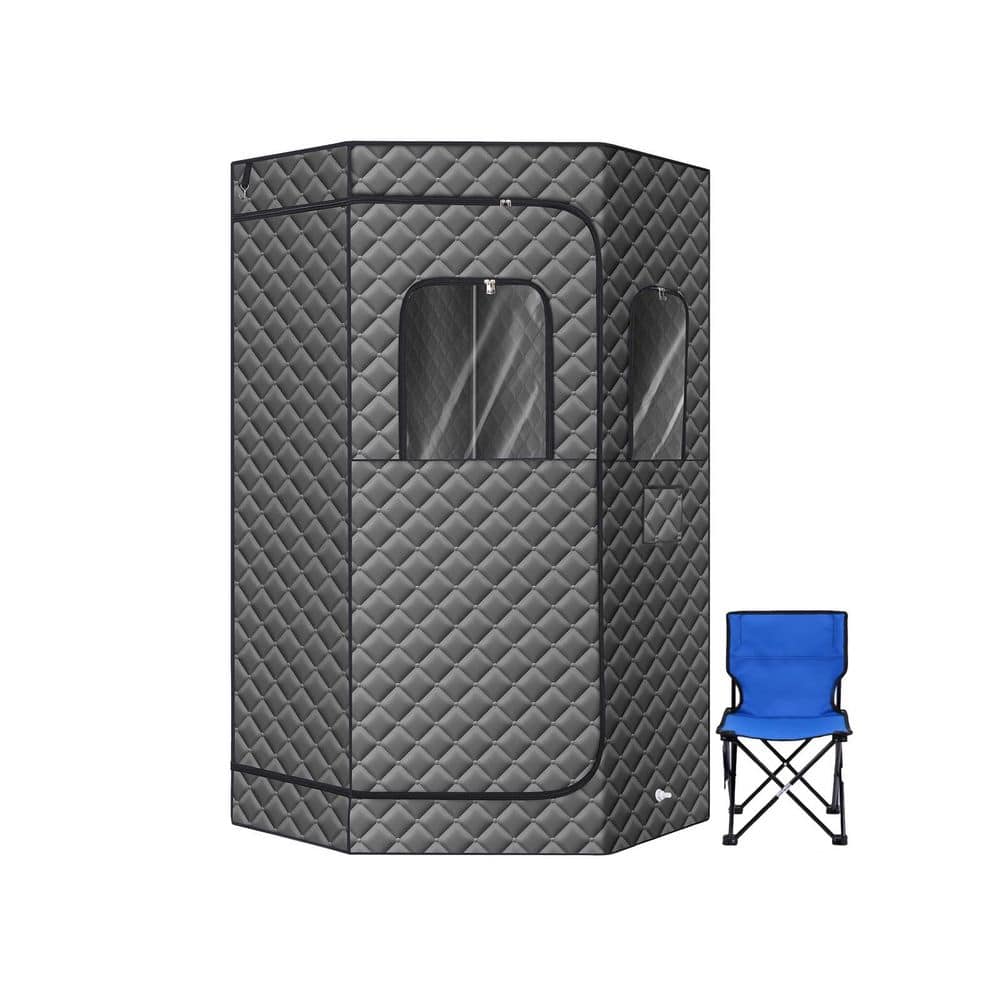 Upgraded Series Single Indoor Frame Portable Steam Sauna Box with 1200W 3L Steamer 15 Levels Spacious Design Relaxation price history on PriceWatchPro