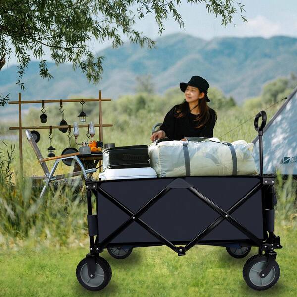 COOLSHARK Capacity 4 cu. ft. Foldable Fabric Garden Cart
