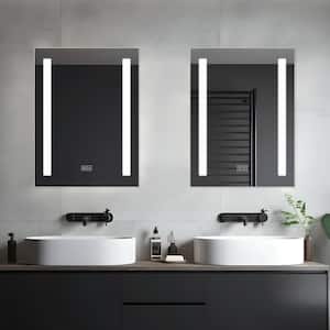 18 in. W x 24 in. H Rectangular Frameless Anti-Fog Wall-Mounted Bathroom Vanity Mirror