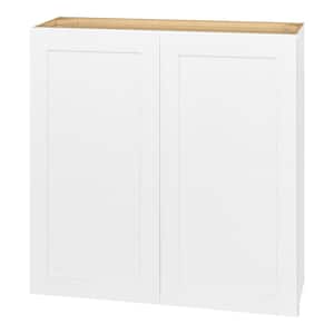 Avondale 36 in. W x 12 in. D x 36 in. H Ready to Assemble Plywood Shaker Wall Kitchen Cabinet in Alpine White