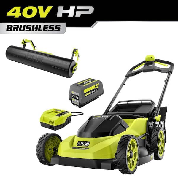 40V HP Brushless 20 in. Cordless Battery Walk Behind Push Lawn Mower with Lawn Striper, 6.0 Ah Battery, and Charger