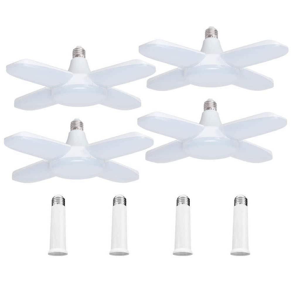 (4-Pack) LED Shop Light, 60-Watt, 6000LM, 6000K Daylight, Adjustable Panels, 360° Foldable Design, E26 Base price history on PriceWatchPro