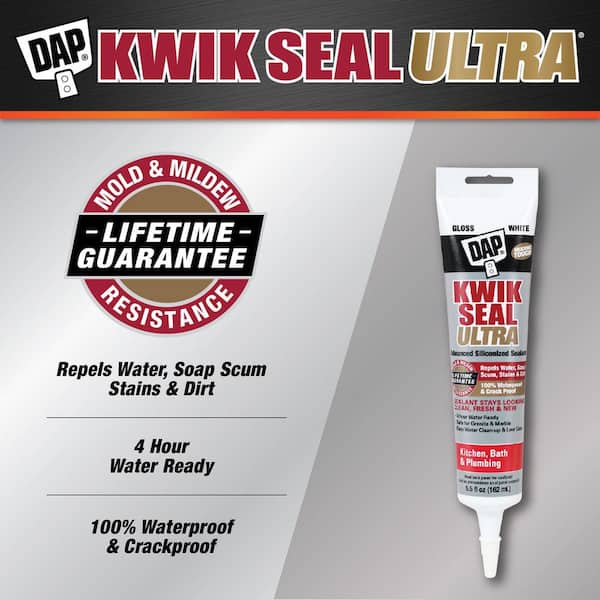 Kwik Seal Ultra 5.5 oz. Clear Advanced Siliconized Kitchen and Bath Caulk (2-Pack)