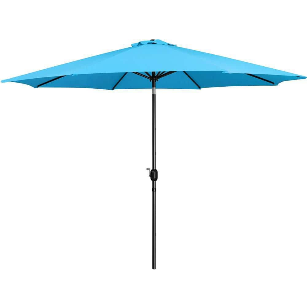 Yaheetech 11 ft. Patio Market Umbrella with Push Button Tilt, Crank and ...