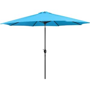 11 ft. Patio Market Umbrella with Push Button Tilt, Crank and Sturdy Ribs