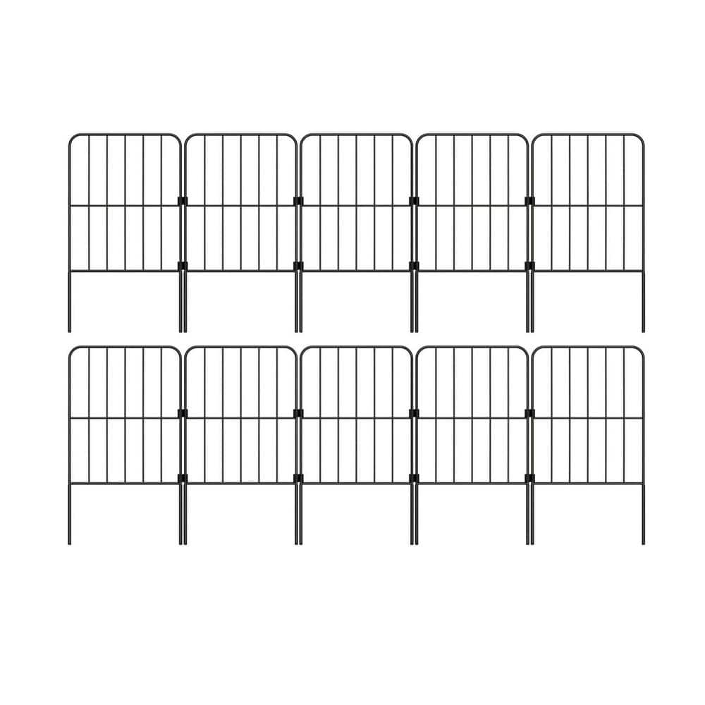 23 in. x 12.5 in. Garden Decorative Metal Fence Outdoor Landscape Panel Patio Decorative Pet Fence (Pack of 10) price history on PriceWatchPro