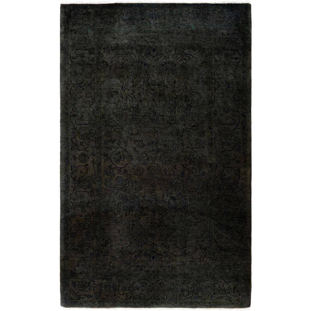 Overdyed Black 3 ft. x 5 ft. Solid Wool Indoor Area Rug price history on PriceWatchPro