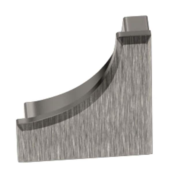 Schluter Dilex-AHK Brushed Nickel Anodized Aluminum 9/16 in. x 1/2 in. Metal End Cap