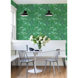 Sorrel Green Botanical Strippable Non Woven Wallpaper