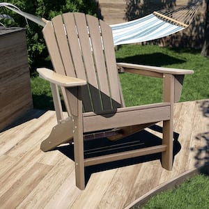 Single Brown Outdoor Composite Adirondack Chair