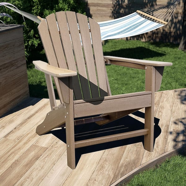 UPLAND Single Brown Outdoor Composite Adirondack Chair UMHKD21ABRN