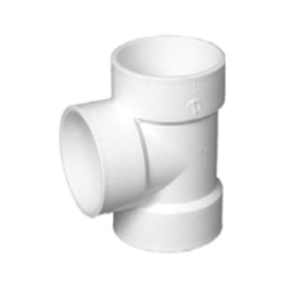 4 in. PVC DWV Vent Tee, Hub x Hub x Hub White PVC Drain, Waste and Vent Fitting, (5 Pack) price history on PriceWatchPro