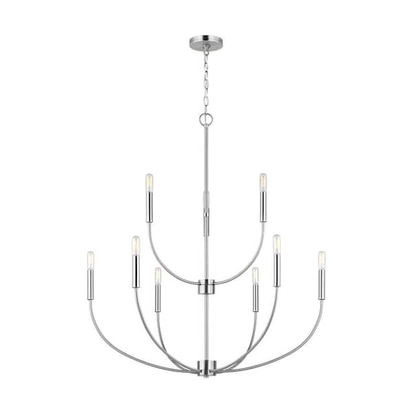 Generation Lighting - Greenwich 9-Light Brushed Nickel Chandelier