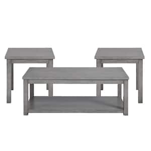 Rhys Occasional Gray Rectangle Wood Table Set
