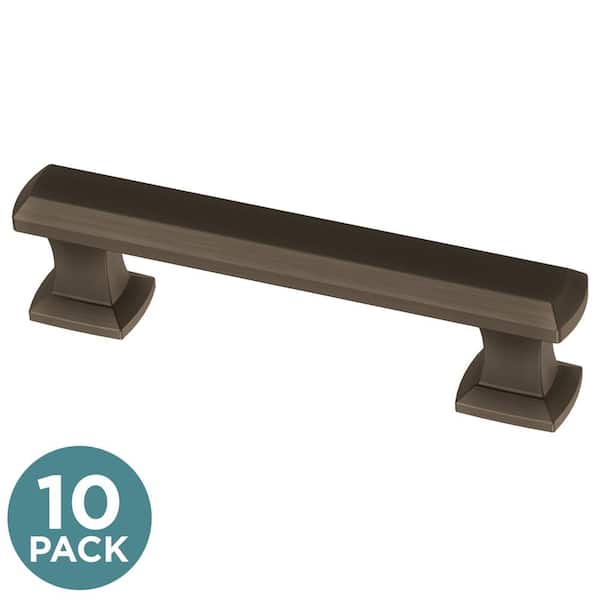 Liberty (10-Pack) Chamfered Slim Bar 3 in. (76 mm) Classic Matte Bronze Cabinet Handle Drawer Bar Pulls