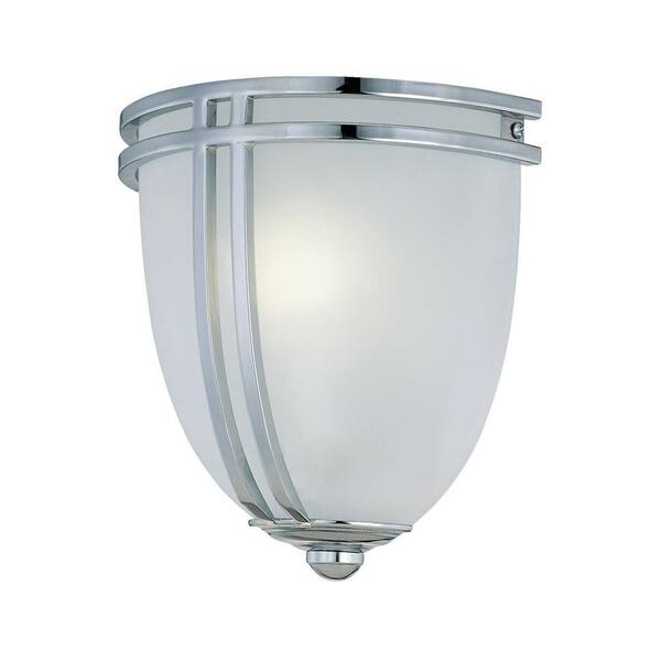 Illumine 1-Light Chrome Sconce with Frost Glass