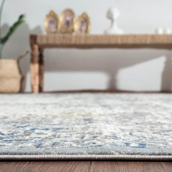 9 ft. x 13 ft. Blues/Greys Lumina Vintage Area Rug