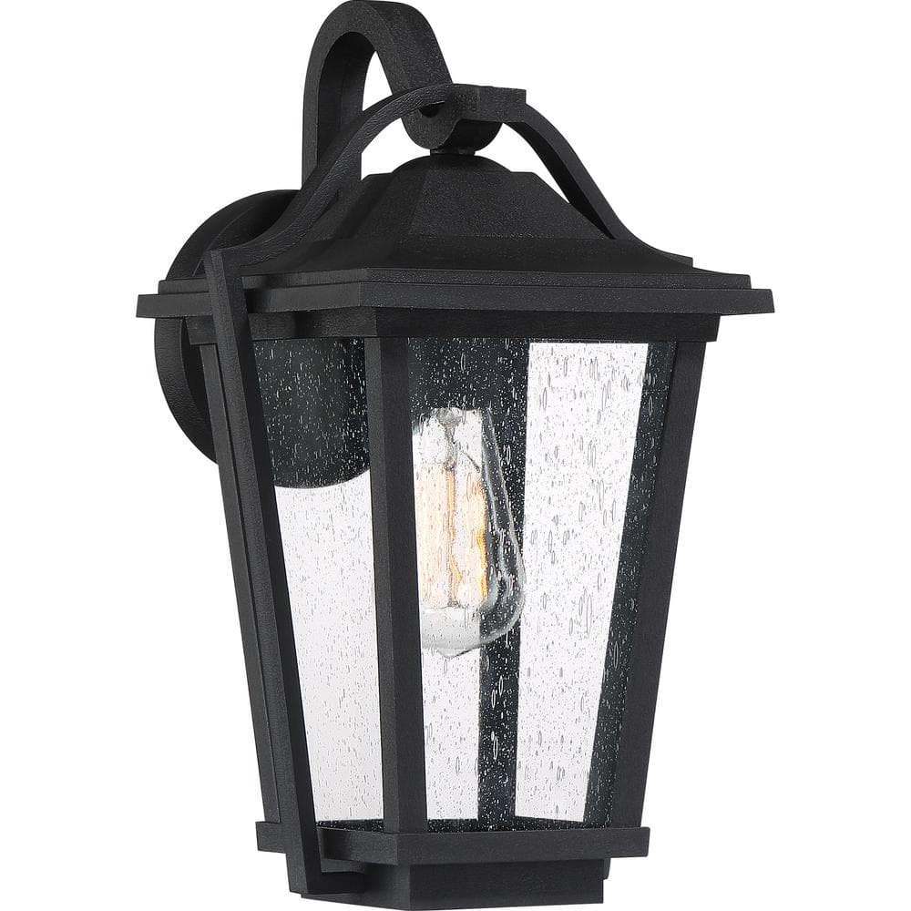 Quoizel Darius 1-Light Black Outdoor Wall Lantern Sconce DRS8409EK