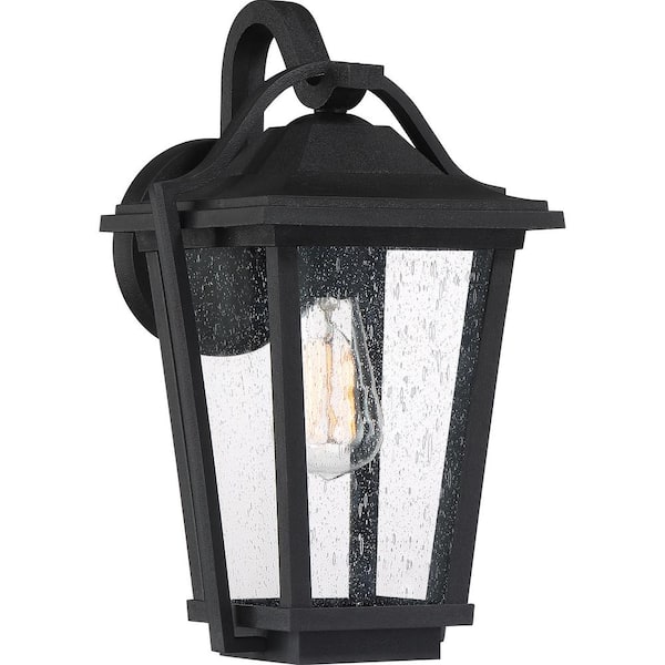 Quoizel Darius 1-Light Black Outdoor Wall Lantern Sconce