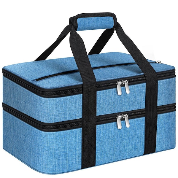 insulated casserole travel tote bag Carrier Fits Pioneer Woman Kitchen Stuff & 9x13 Baking Dish, Large Lasagna Lugger Tote, Leakproof Thermal Food Warmer for Potluck, Picnic, Travel, Hot/Cold Food & Mom Gifts: Home Designed for portability and practical use Insulated Casserole Carrier 9