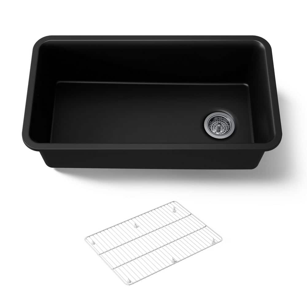 KOHLER Cairn Undermount Neoroc Granite Composite 33.5 in. Single