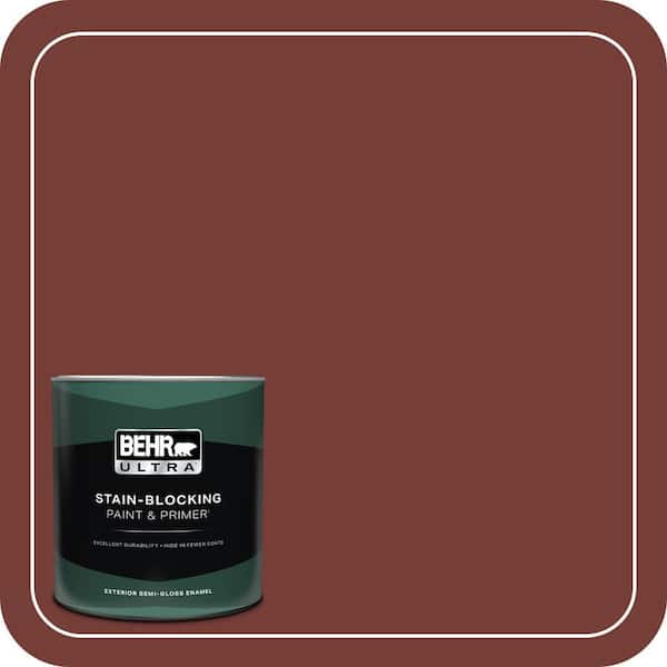 BEHR ULTRA 1 qt. #BXC-76 Florence Red Semi-Gloss Enamel Exterior Paint & Primer