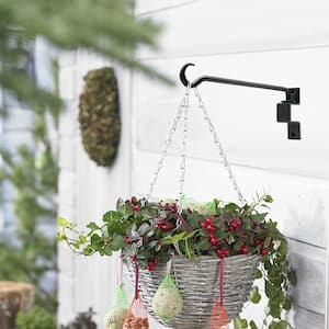 3x Cast Iron Hanger Wrought Iron Garden Hook Flower Pots Basket Wall Hanger  Bracket With Expansion