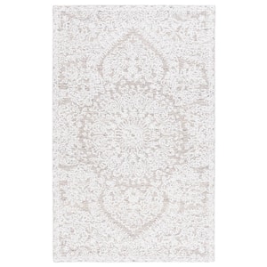 Ebony Ivory/Brown 3 ft. x 5 ft. Floral Area Rug