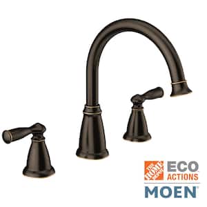 Banbury 2-Handle Deck-Mount High Arc Roman Tub Faucet in Mediterranean Bronze (Valve Included)